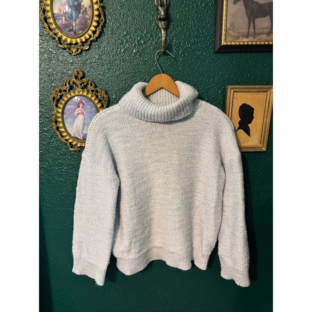 Haven Well Within Blue Chunky Turtleneck Sz Small